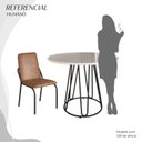 Ver imagem 5 de Conjunto Sala de Jantar Mesa Redonda 100cm Base Omega Tampo Mdf Laca com Vidro Malibu