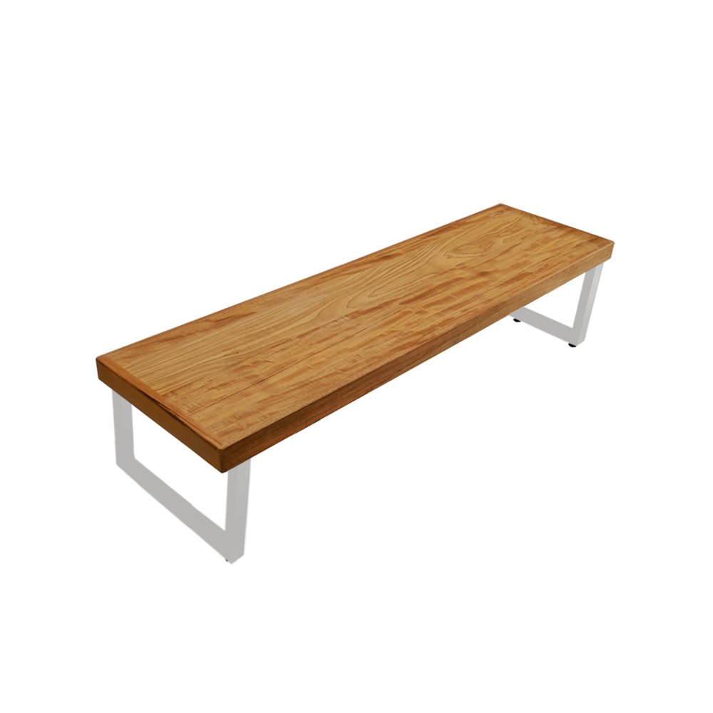 Conjunto Mesa Industrial Bernardo 2,00m Ferragem Branca com Banco Industrial Bernardo - 3