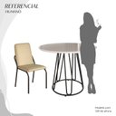 Ver imagem 5 de Conjunto Sala de Jantar Mesa Redonda 100cm Base Omega Tampo Mdf Laca com Vidro Malibu