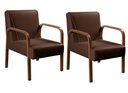 Ver imagem 1 de Kit 2 Poltronas Anita Cor:Corino Marrom 360