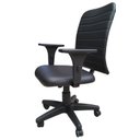 Ver imagem 5 de Cadeira Escritório Ergonômica Nr17 Office Executiva Giratória Rodízios Preta Costura Esteirinha