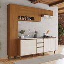 Ver imagem 1 de Cozinha Completa Venaly 9 Portas 2 Gavetas CEC287 Cinamomo/Off White - Henn