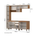 Ver imagem 4 de Cozinha Completa Venaly 9 Portas 2 Gavetas CEC287 Cinamomo/Off White - Henn