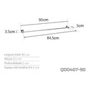 Ver imagem 4 de Toalheiro 90 Cm Inox - Kromus QD0407-90