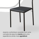 Ver imagem 6 de Conjunto Sala de Jantar Mesa 160x90cm Base Império Tampo Mdf Laca com Vidro Florença