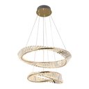 Ver imagem 3 de Lustre Pendente Nordecor Lezie 2737 Ouro Brilho Led Bivolt