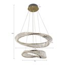 Ver imagem 4 de Lustre Pendente Nordecor Lezie 2737 Ouro Brilho Led Bivolt