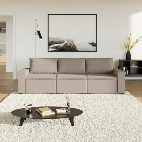 Sofá Modular 3 Lugares Zen CabeCasa MadeiraOriginals