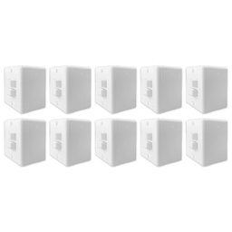 Kit 10 Interruptor Simples 2 Tecla Sobrepor para Lampada Cor:branco - 1