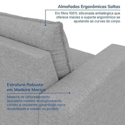 Sofá Modular 1 Módulo Esquerdo 1 Módulo Direito Zen Cabecasa Madeiramadeira - 6