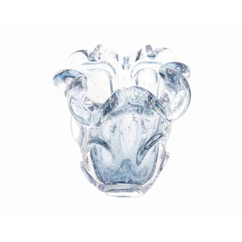 Vaso de Vidro Italy 13x14,5 cm Azul Lyor 4820