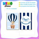 Ver imagem 3 de Placas MDF Infantil Ursinho Azul e Cavalinho Quarto Bebê A4