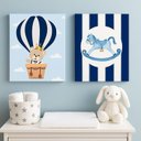 Ver imagem 4 de Placas MDF Infantil Ursinho Azul e Cavalinho Quarto Bebê A4