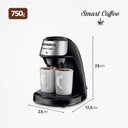 Ver imagem 6 de Cafeteira Elétrica Mondial Smart Coffe 500w C-42-2x-bi Preto/inox 220v