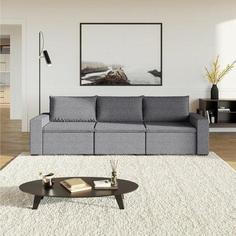 Sofá Modular 3 Lugares Zen CabeCasa MadeiraOriginals