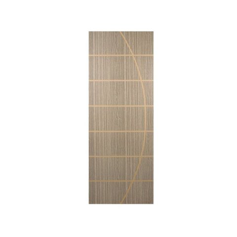 Kit com 4 Folhas de Porta Madeira Decorada 210x90cm Espessura 3,5cm Neblina MGM Cinza/Carvalho Alpha