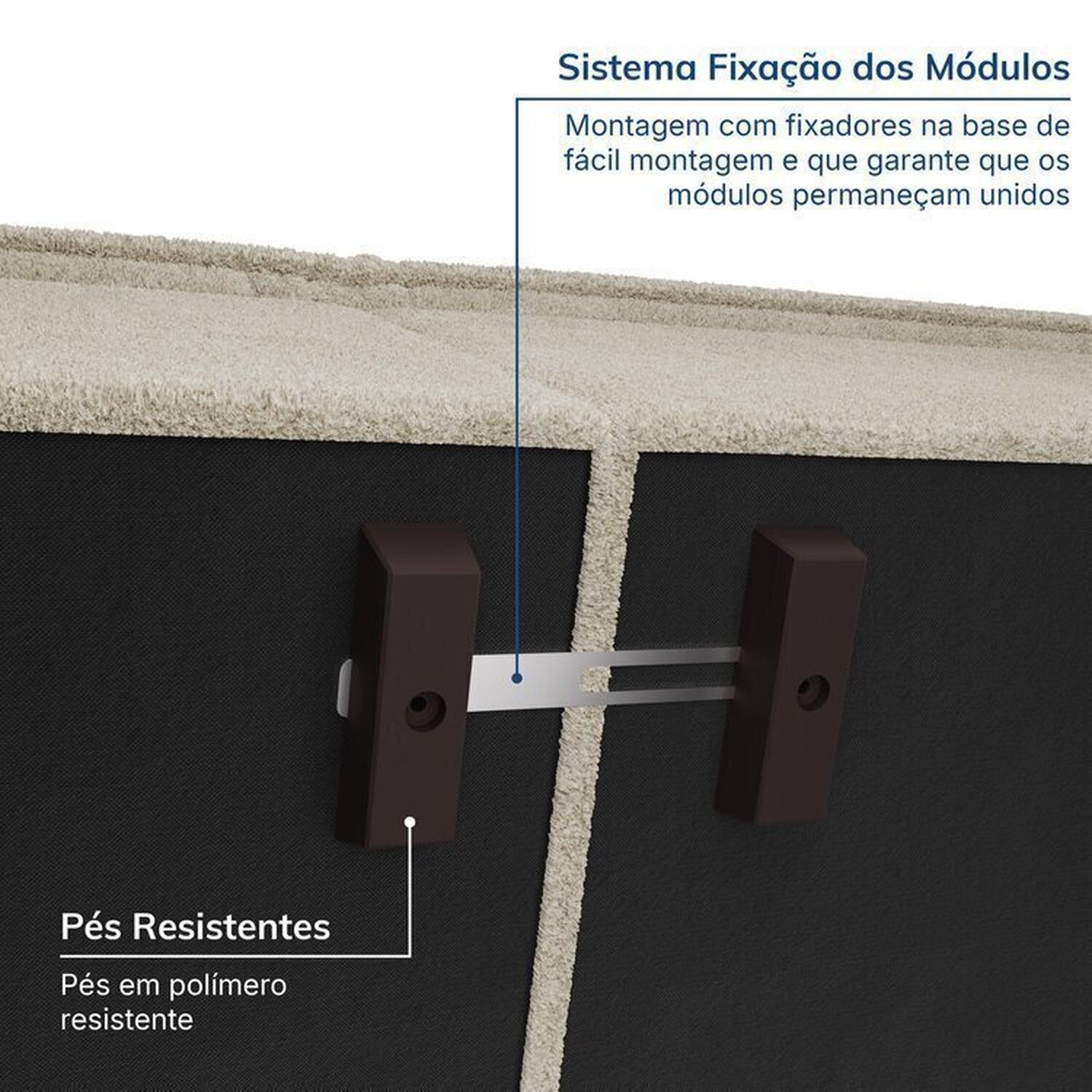 Sofá Modular 1 Módulo Esquerdo 1 Módulo Direito Zen Cabecasa Madeiramadeira - 4