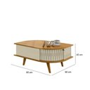 Ver imagem 4 de Estante Home Theater Milo 2 Portas MDP e MDF 179cm Café Madetec Móveis com Mesa de Centro