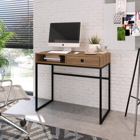 Escrivaninha Mesa de Computador 91cm Estilo Industrial M005
