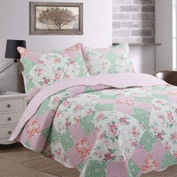 Colcha Cobre Leito Casal Matelado Dupla Face 3 Pçs Malta 07 - 2