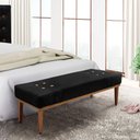Ver imagem 4 de Calçadeira Recamier Casal 1,40m Gênova Suede Preto