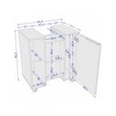 Ver mais imagens de Gabinete Armário Encaixar Móvel Banheiro Coluna Lux Ripado