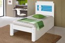 Ver imagem 2 de Cama Solteiro Lívia Branco/azul/rosa C/ Colchão - Carmolar