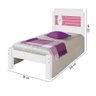 Cama Solteiro Lívia Branco/azul/rosa C/ Colchão - Carmolar - 4