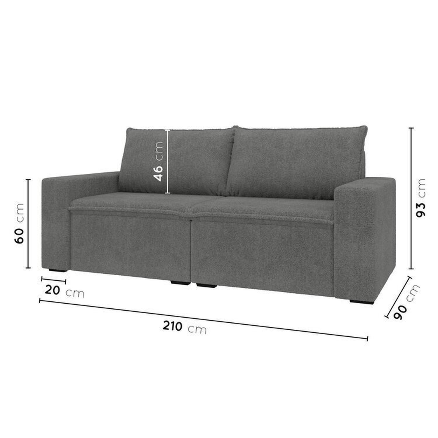 Sofá Modular 1 Módulo Esquerdo 1 Módulo Direito Zen Cabecasa Madeiramadeira - 3