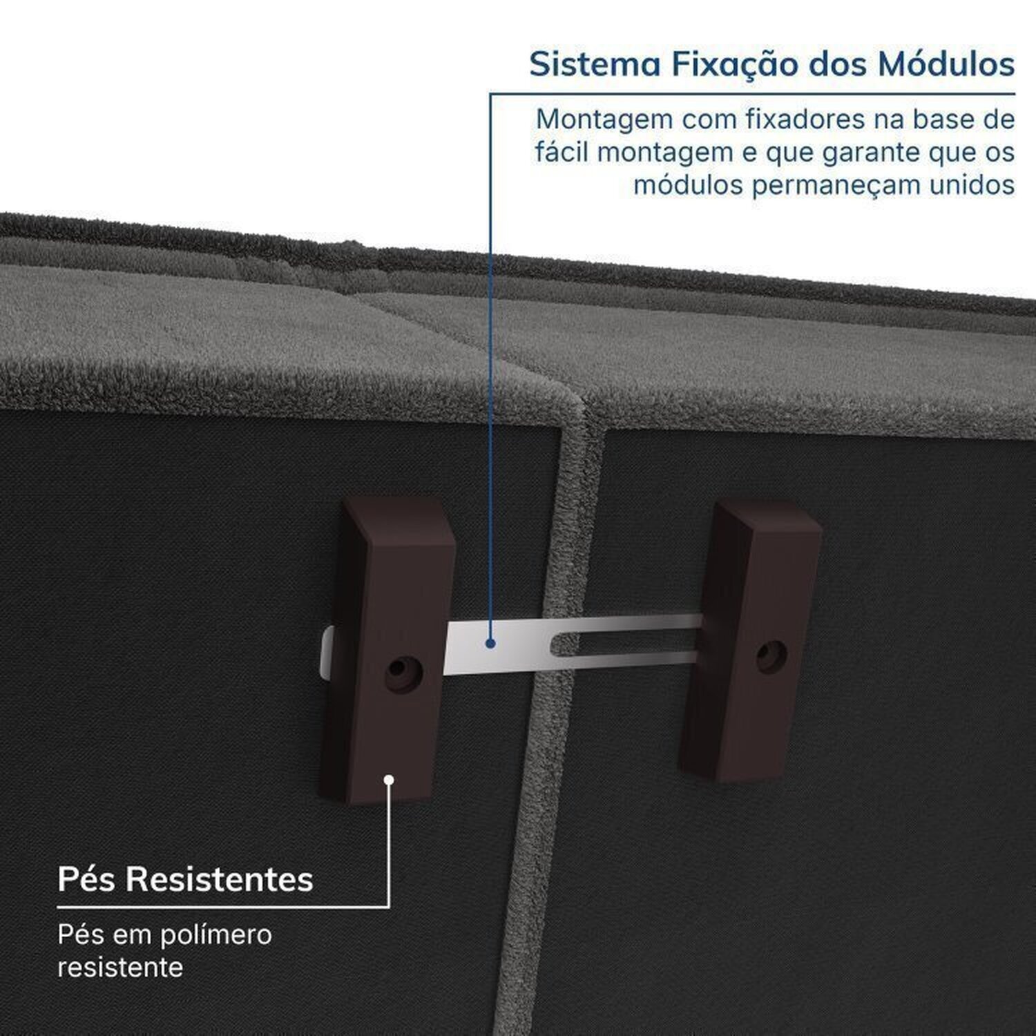 Sofá Modular 1 Módulo Esquerdo 1 Módulo Direito Zen Cabecasa Madeiramadeira - 4