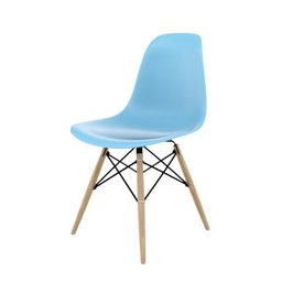 Kit Mesa Infantil Eames Branca 60cm + 2 Cadeiras Azul - 4