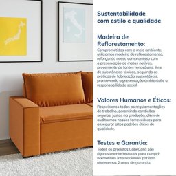 Sofá Modular 1 Módulo Esquerdo 1 Módulo Direito Zen Cabecasa Madeiramadeira - 8