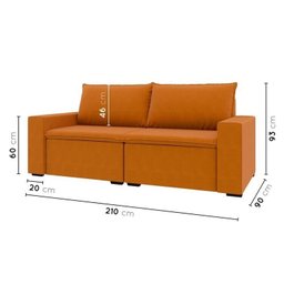 Sofá Modular 1 Módulo Esquerdo 1 Módulo Direito Zen Cabecasa Madeiramadeira - 3