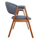 Ver imagem 6 de Combo 4 Cadeiras Sala Jantar Estofadas Zara Linho Basalto Conforto e Elegância