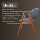 Ver imagem 3 de Combo 4 Poltronas Sala Jantar Estofadas Lithi Linho Basalto Conforto e Elegância