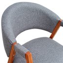 Ver mais imagens de Combo 4 Poltronas Sala Jantar Estofadas Lithi Linho Basalto Conforto e Elegância