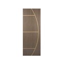 Ver imagem 1 de Kit com 2 Folhas de Porta Madeira Decorada 210x60cm Espessura 3,5cm Gaúcha MGM Marrom/Carvalho Quebec