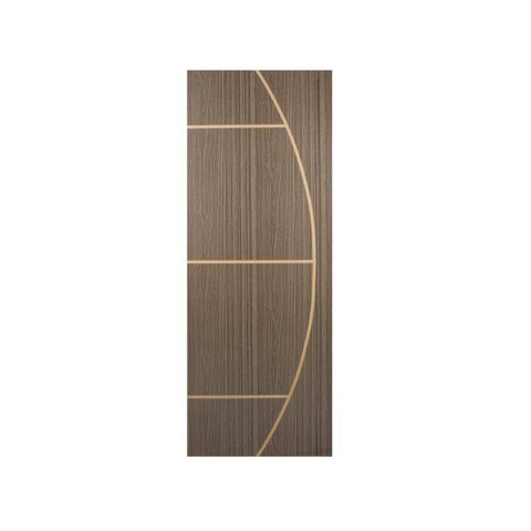 Kit com 3 Folhas de Porta Madeira Decorada 210x60cm Espessura 3,5cm Gaúcha MGM Marrom/Carvalho Quebec