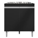 Ver imagem 1 de Balcão Com Tampo para Cooktop 5 bocas 2 Portas Andréia Preto - AJL Móveis