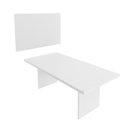 Ver imagem 2 de Kit com Mesa para Reunião 4 Lugares e Painel para TV até 55 Polegadas Branco