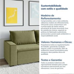Sofá Modular 1 Módulo Esquerdo 1 Módulo Direito Zen Cabecasa Madeiramadeira - 8