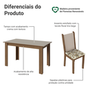 Ver imagem 5 de Conjunto Sala de Jantar Alva Mesa Tampo de Madeira 4 Cadeiras Rustic/Crema/Lírio Bege Madesa