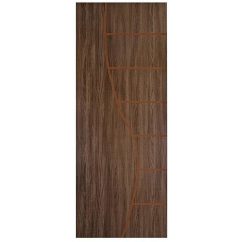 Kit com 2 Folhas de Porta Madeira Decorada 210x70cm Espessura 3,5cm Cantareira Mgm