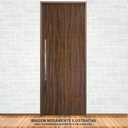 Ver imagem 2 de Kit com 2 Folhas de Porta Madeira Decorada 210x70cm Espessura 3,5cm Cantareira MGM Marrom/Carvalho Q