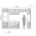 Ver imagem 2 de Armário de Cozinha Modulada Completa 5 Peças 310cm sem Tampo 250062 Meena Politorno Móveis