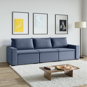 Sofá Modular 1 Módulo Direito 1 Módulo Central 1 Módulo Esquerdo Zen Cabecasa Madeiramadeira