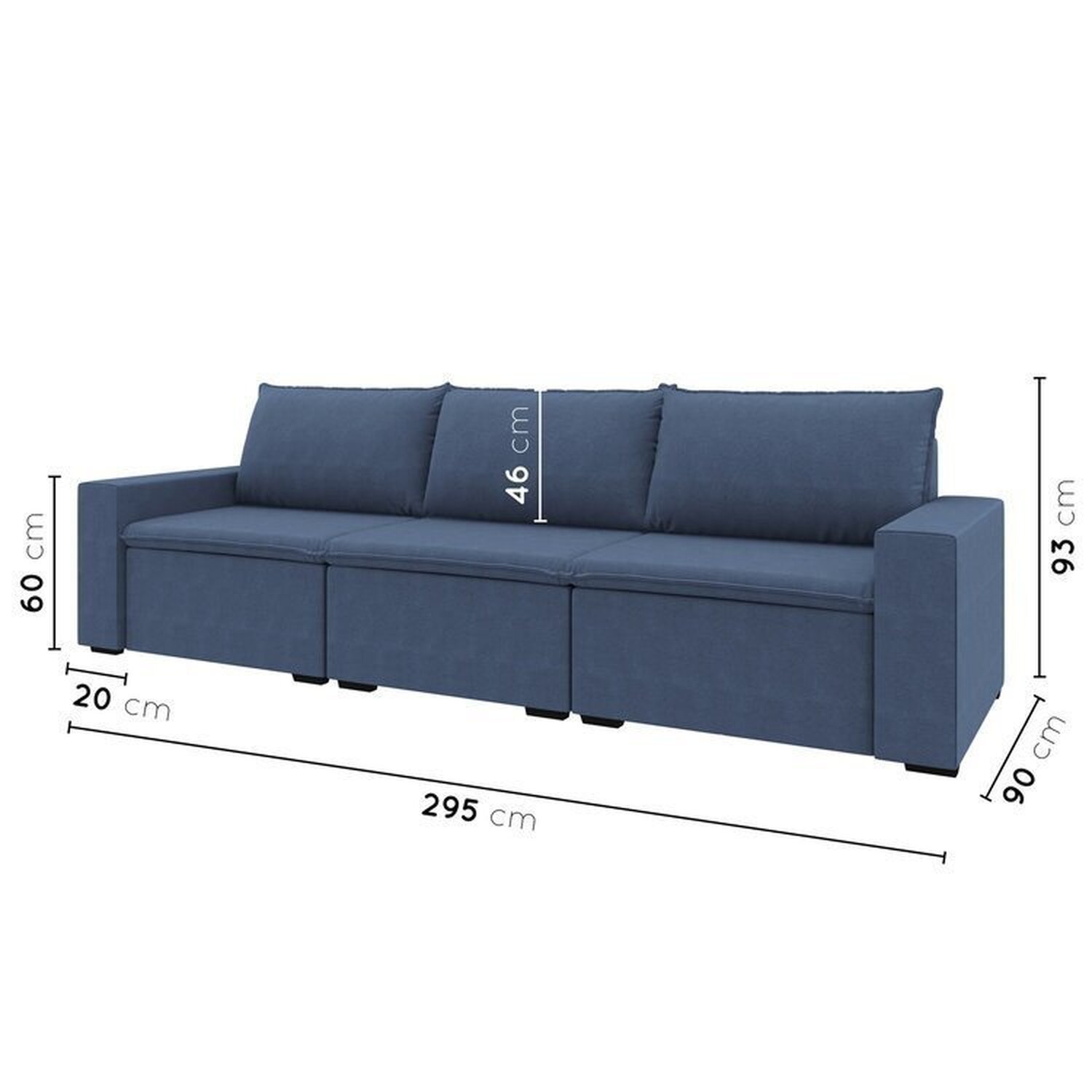 Sofá Modular 1 Módulo Direito 1 Módulo Central 1 Módulo Esquerdo Zen Cabecasa Madeiramadeira - 3