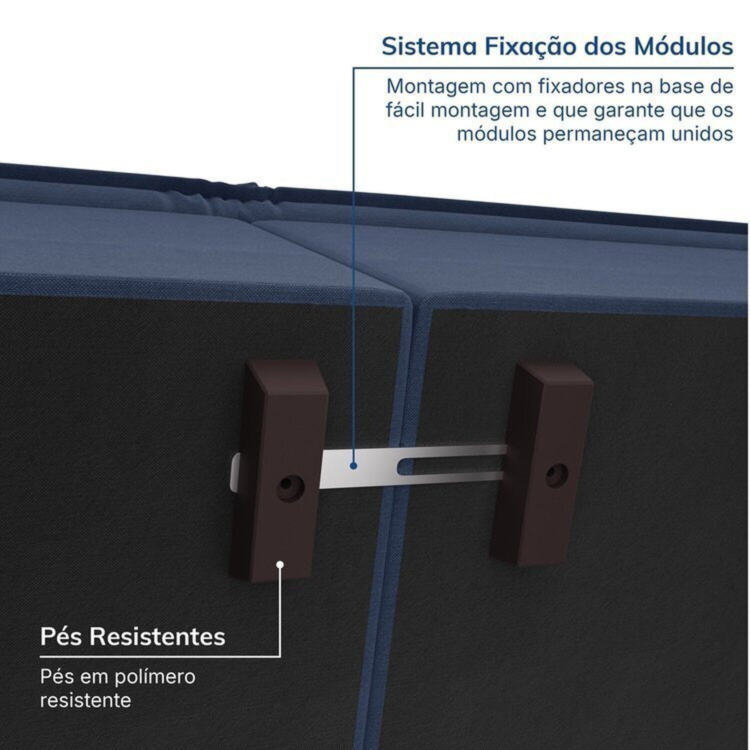 Sofá Modular 1 Módulo Direito 1 Módulo Central 1 Módulo Esquerdo Zen Cabecasa Madeiramadeira - 4