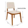 Conjunto Sala de Jantar 1 Mesa 130cm 4 Cadeiras Estofadas Miriti Cabecasa madeiramadeira - 2