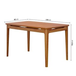 Conjunto Sala de Jantar 1 Mesa 130cm 4 Cadeiras Estofadas Miriti Cabecasa madeiramadeira - 3